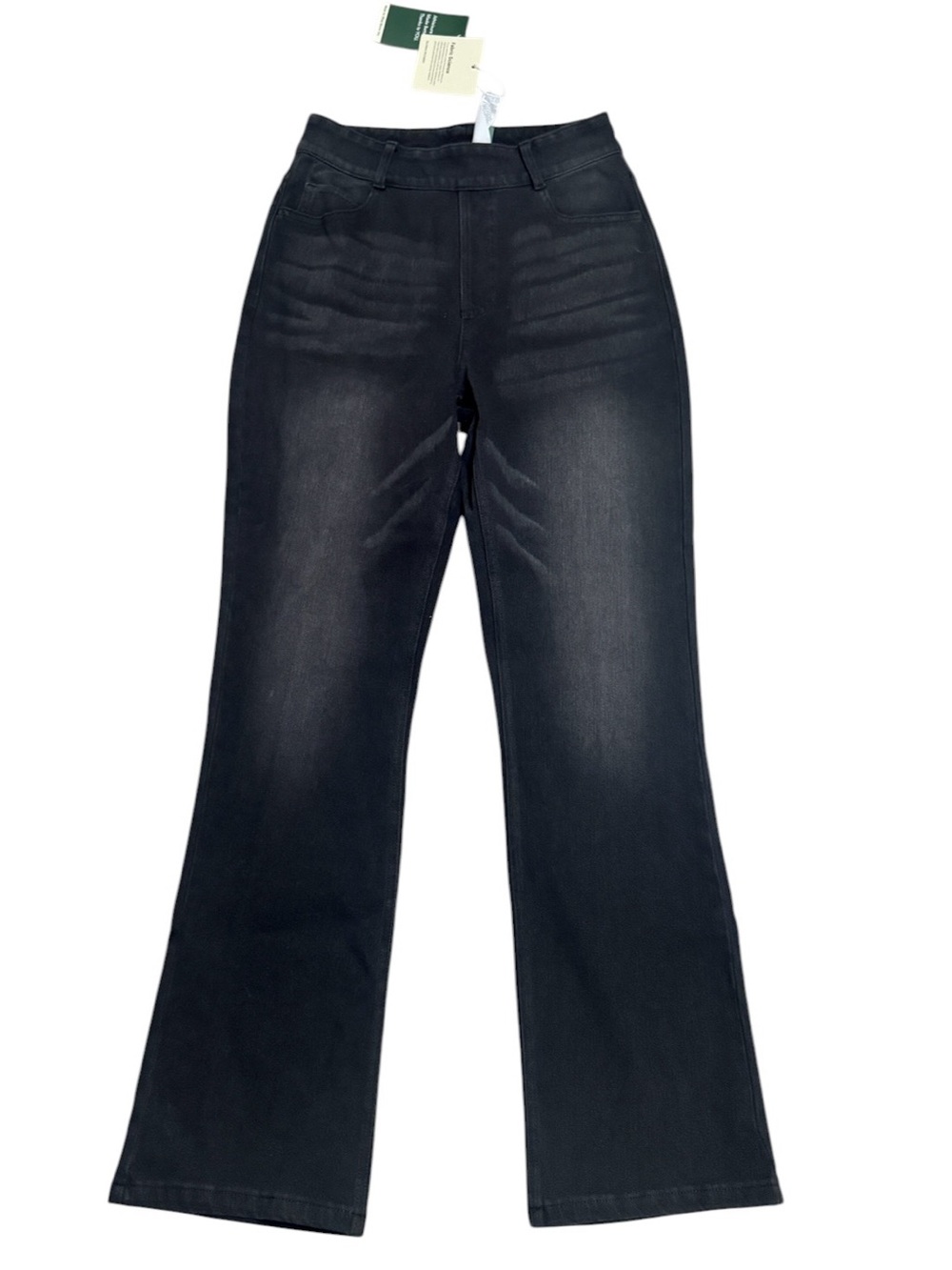 NWT Halara Women’s Black Gray High-Rise Flex Denim Flare Jeans XS Petite